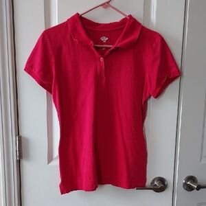 Dickies Women's Red Button Down Shirt